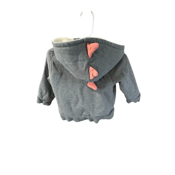 Tommy Bahama Boys Infant Baby 18 MOnths Gray Sherpa Lined Thick Coat Jacket Full - Picture 4 of 6